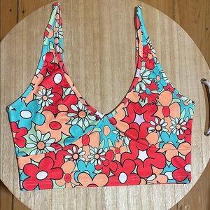 💙Floral Crop Top NWOT